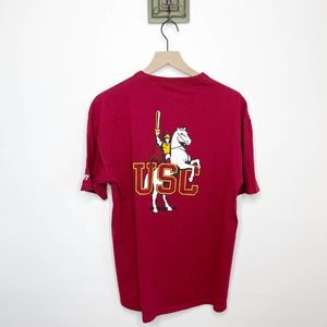 Russel USC Sports Red Graphic Tee Shirt